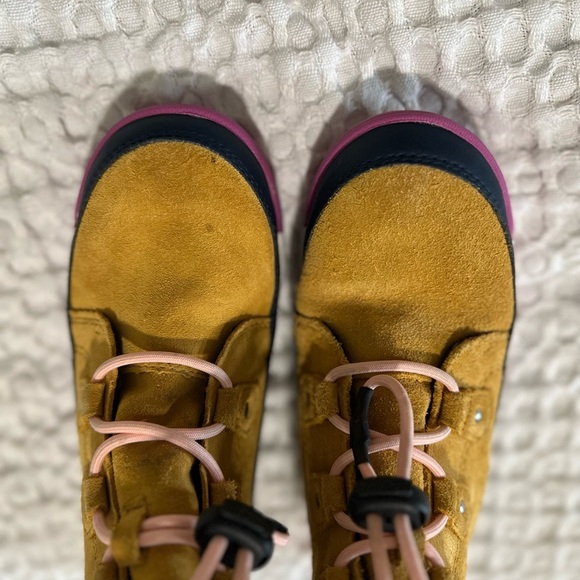 Sorel Girl's Whitney Joan Lace Yellow Pink Waterproof big kid 5 - Picture 7 of 12